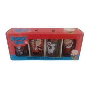 Christmas Pint Glass 4-Pack - Multicolor